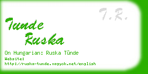 tunde ruska business card